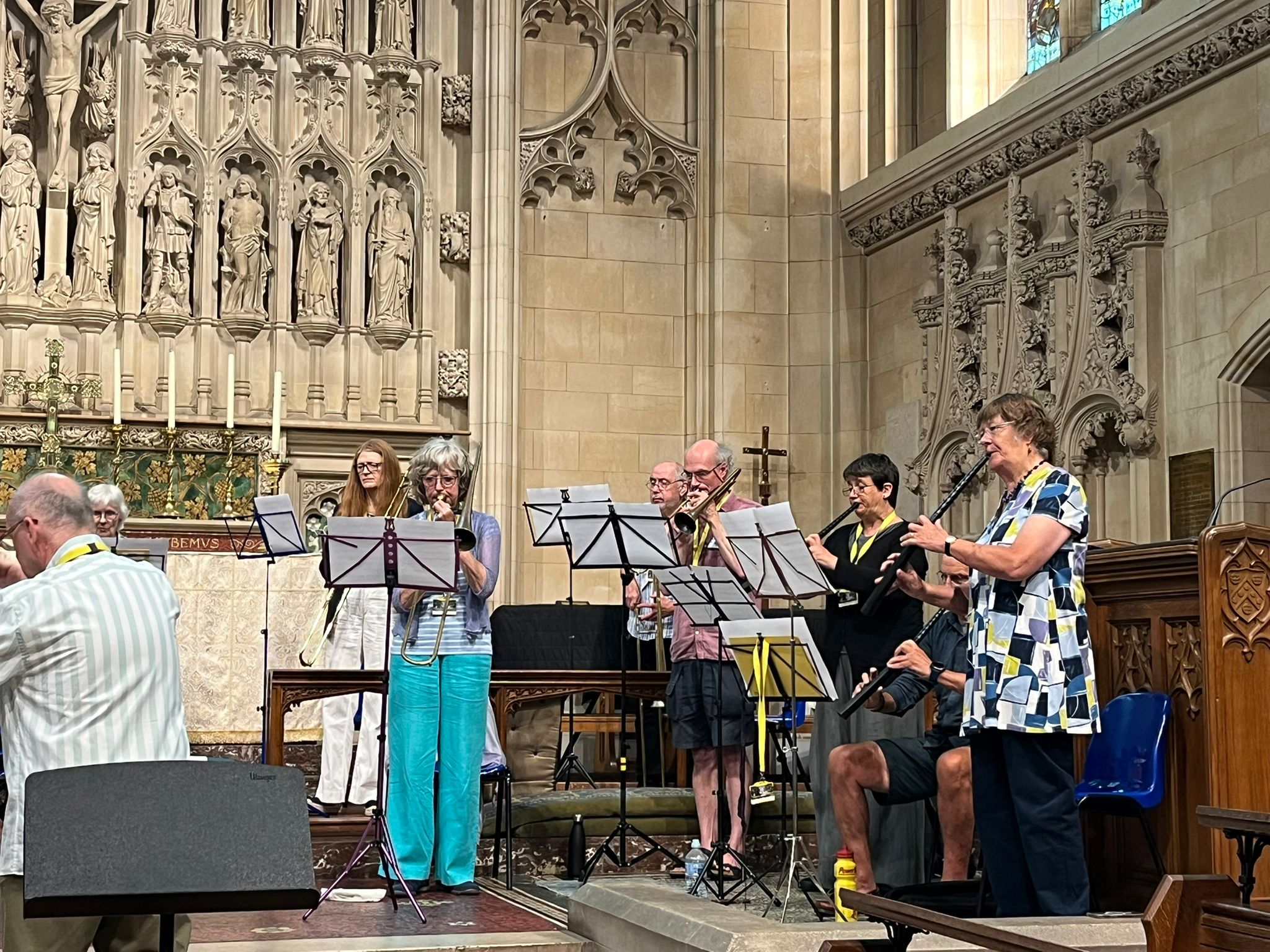 Group playing instruments