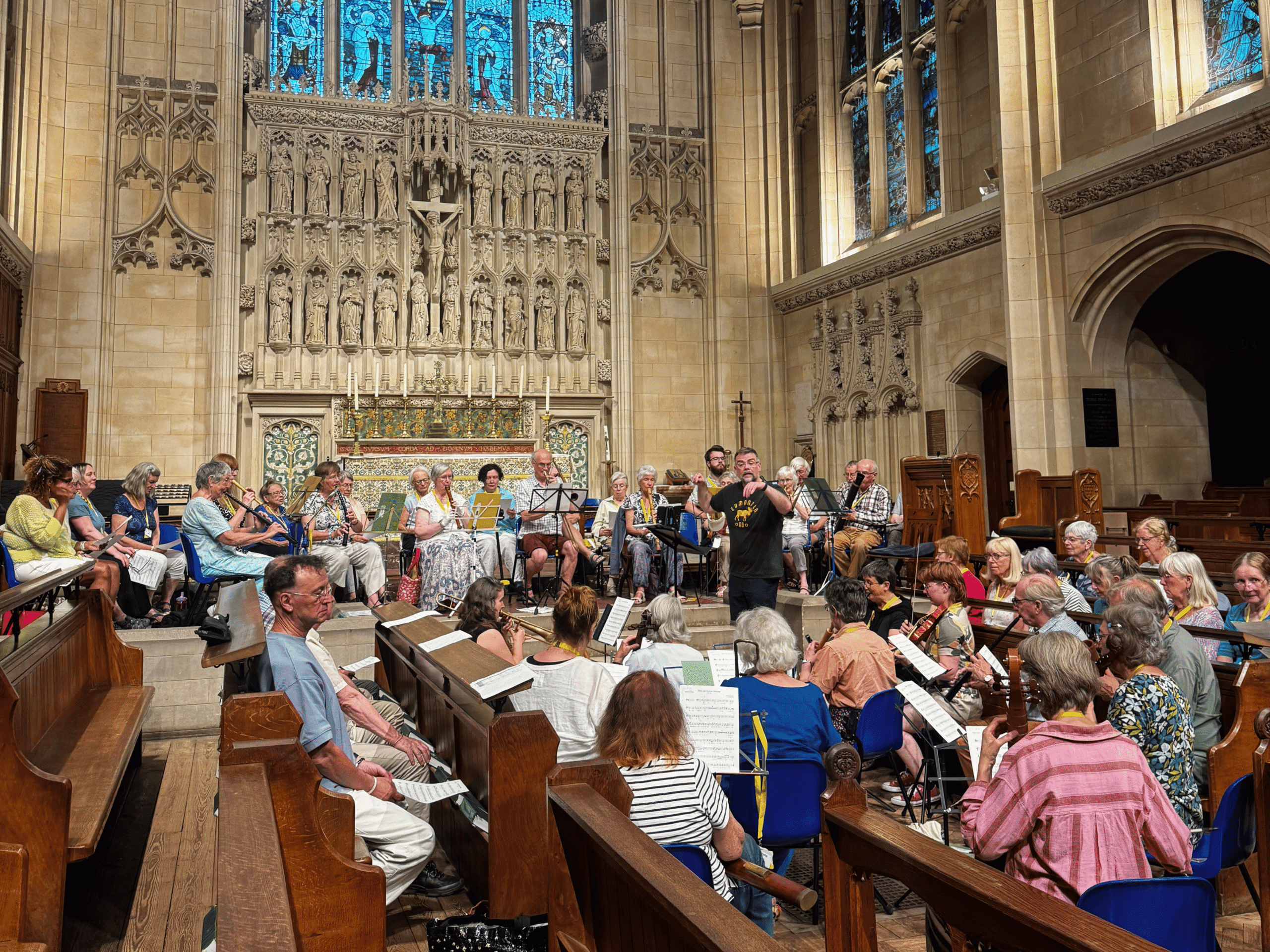 Group in chapel